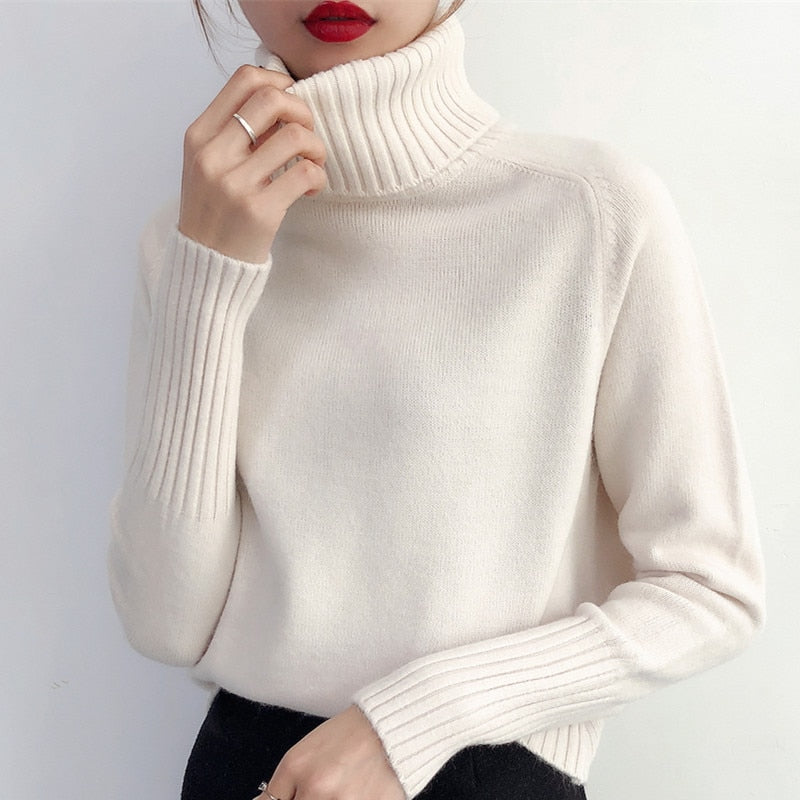 Women Autumn Winter Cashmere Knitted Sweater