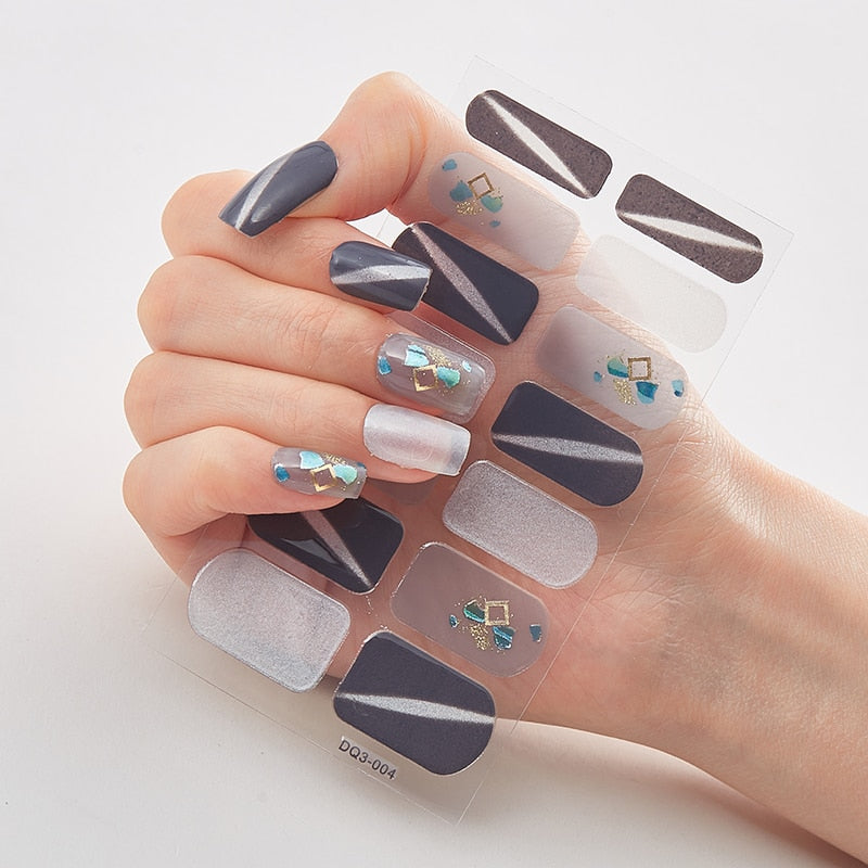 Women Three Sorts 0f Nail Stickers Self Adhesive Nail Sticker And Design