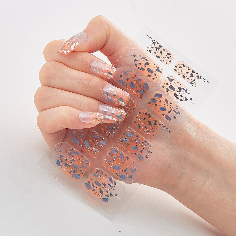 Women Three Sorts 0f Nail Stickers Self Adhesive Nail Sticker And Design