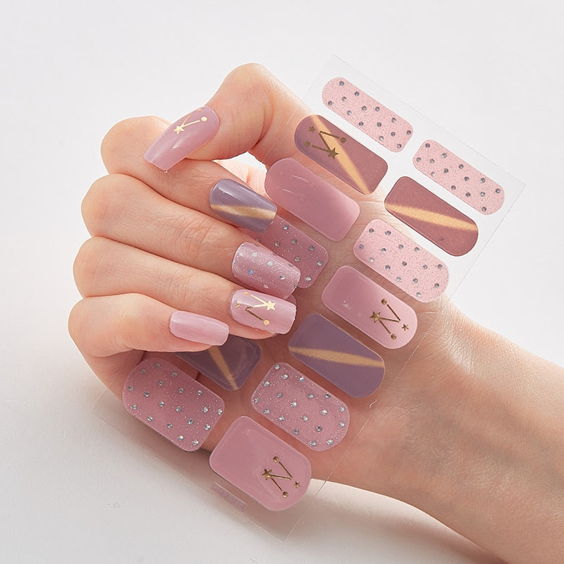 Women Three Sorts 0f Nail Stickers Self Adhesive Nail Sticker And Design