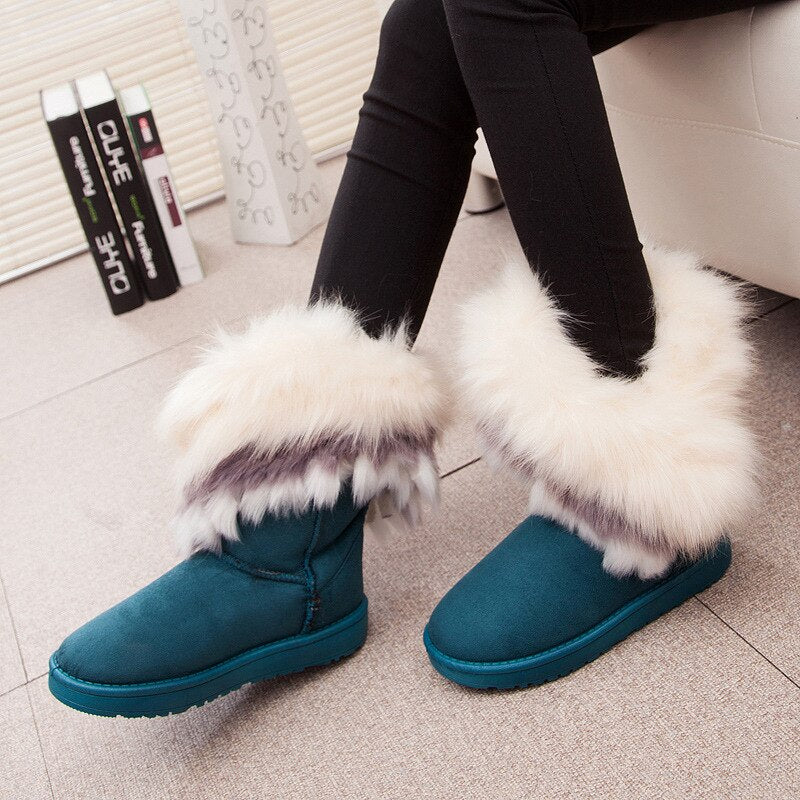 Women Winter Warm Ankle Fur Boots