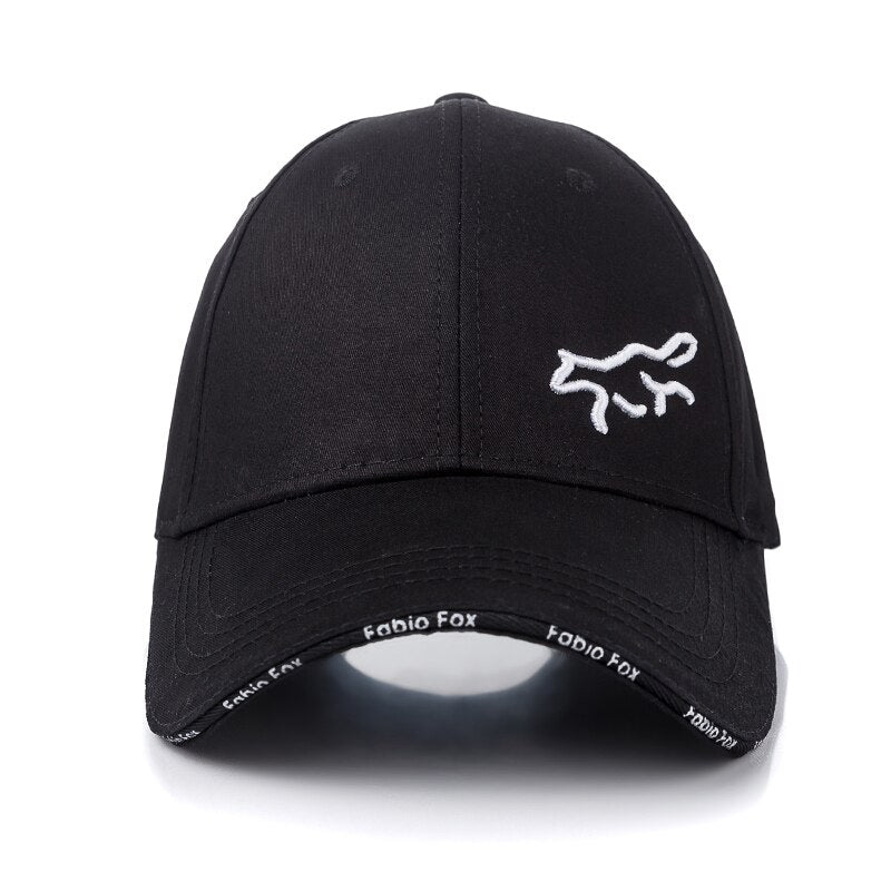 New Women Cotton Cap Fashion Fabio Fox Embroidered Baseball Cap