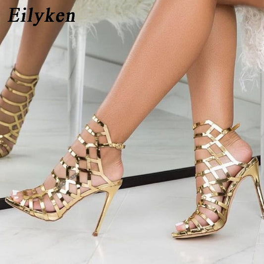 Women New Design Open Toe Thin Heels Sandles