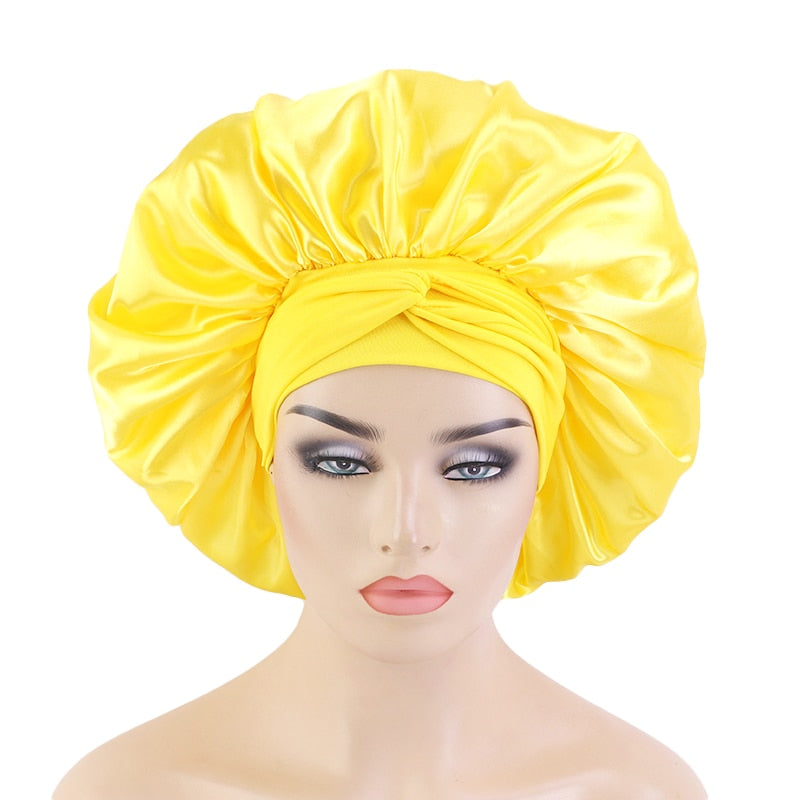 Women Night Sleep Satin Bonnet