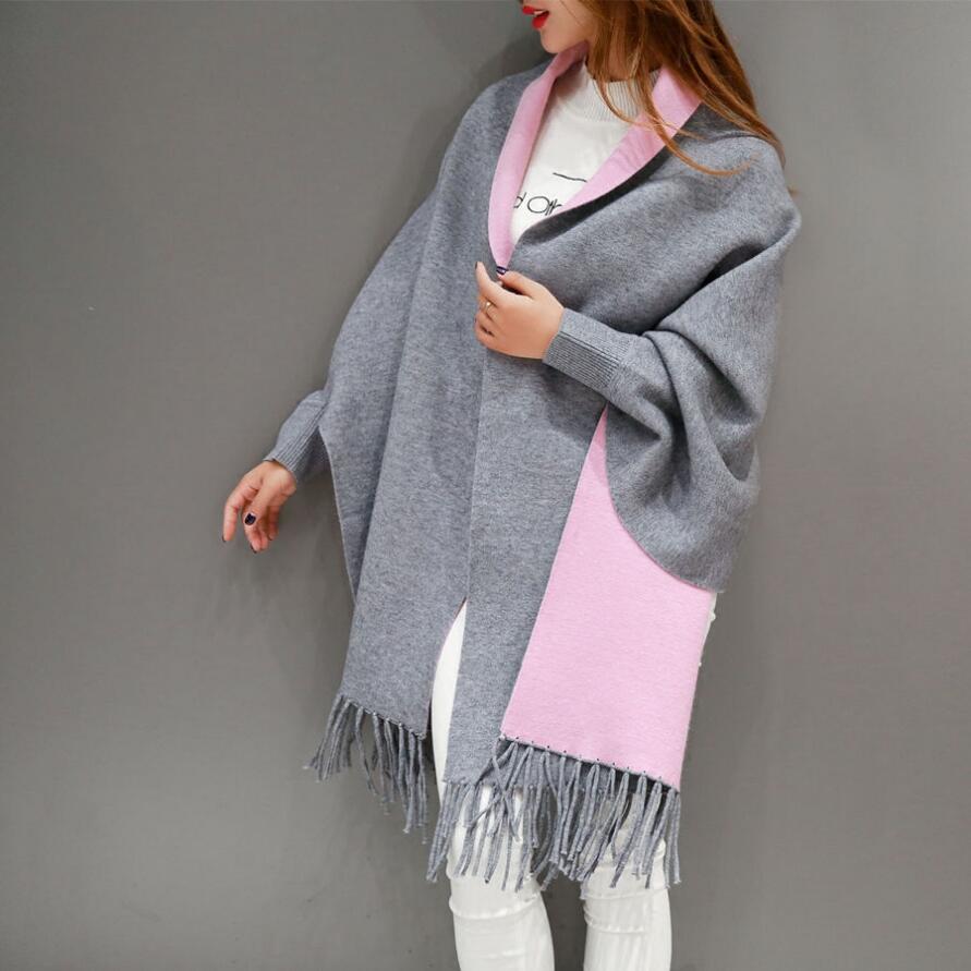 Women Knitted Shawl Sweaters