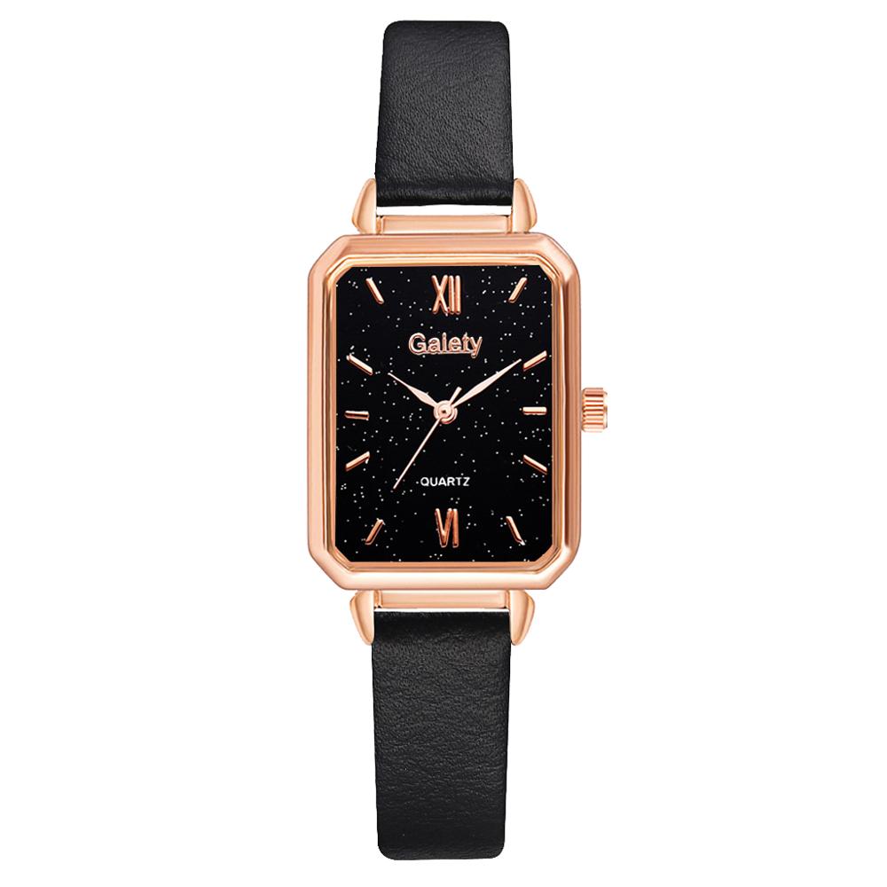 Women Watches Fashion Square Bracelet Set Green Dial Simple Rose Gold Mesh Luxury Women Watches