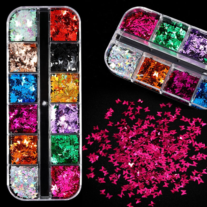 Nail Sequins Mixed Colors 3D Nail Glitter