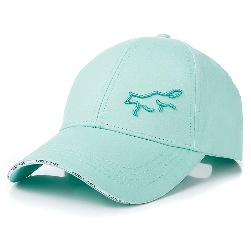 New Women Cotton Cap Fashion Fabio Fox Embroidered Baseball Cap