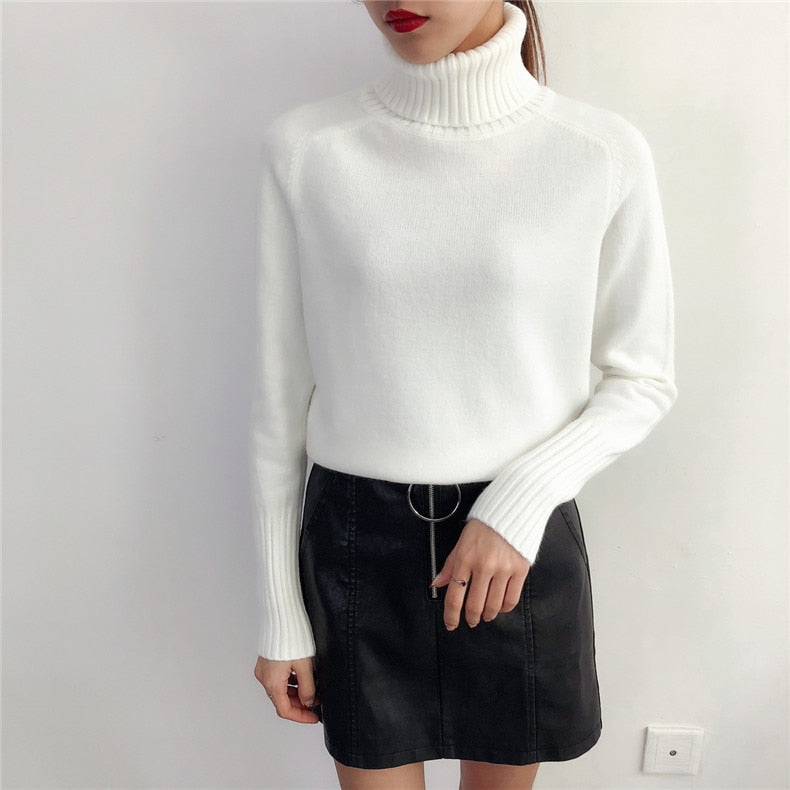 Women Autumn Winter Cashmere Knitted Sweater