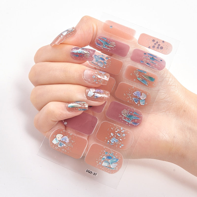 Women Three Sorts 0f Nail Stickers Self Adhesive Nail Sticker And Design