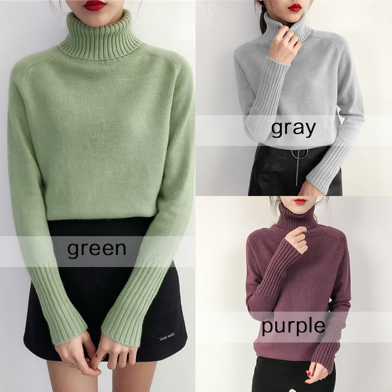 Women Autumn Winter Cashmere Knitted Sweater