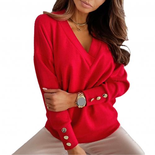 Women Deep V Neck Elegant blouses