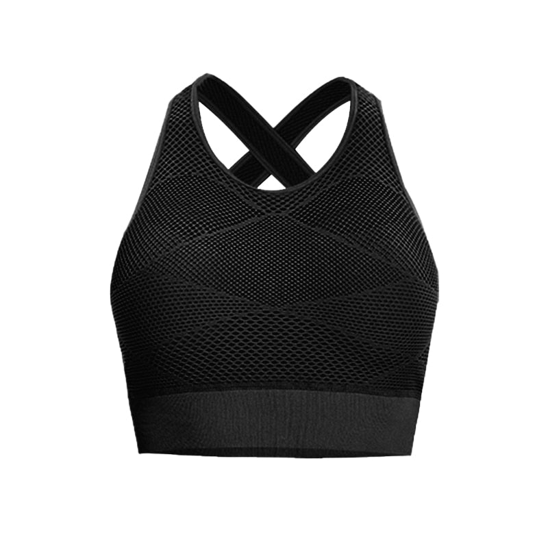 Women Sports Shock Proof Gathering High-Intensity Yoga Fitness Bra