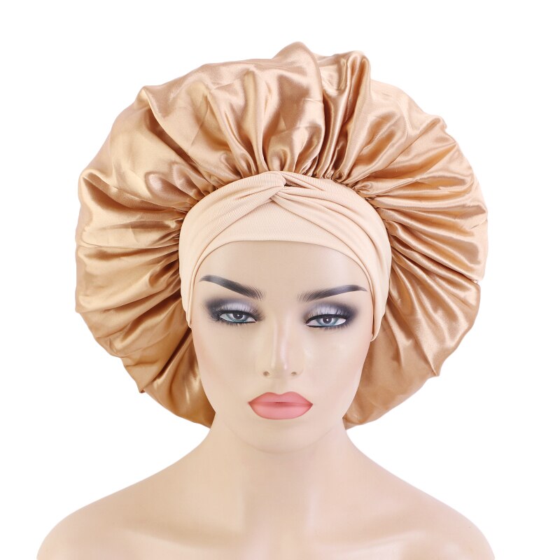 Women Night Sleep Satin Bonnet