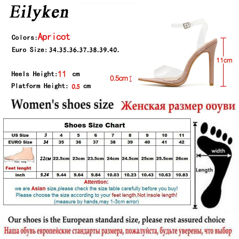 Women Transparent high heels Sandals