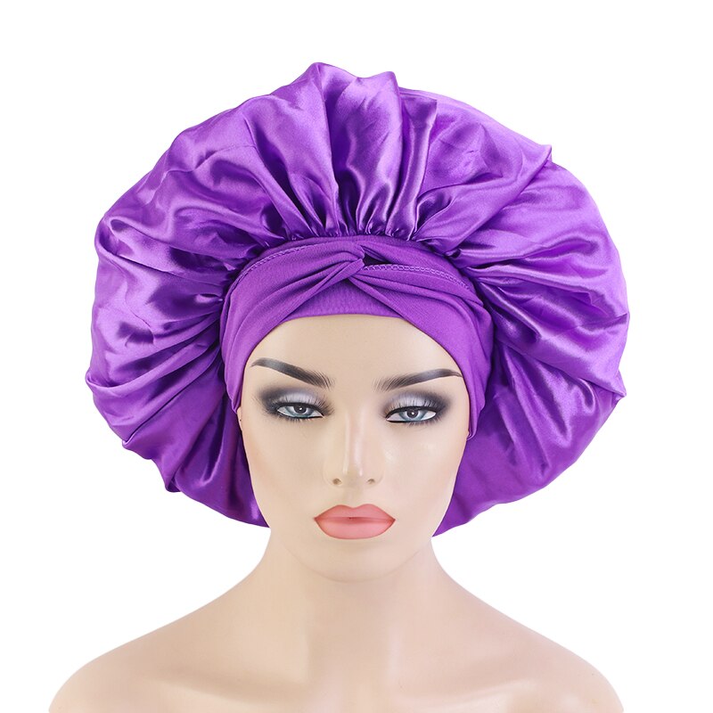 Women Night Sleep Satin Bonnet