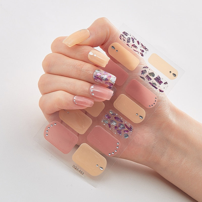 Women Three Sorts 0f Nail Stickers Self Adhesive Nail Sticker And Design