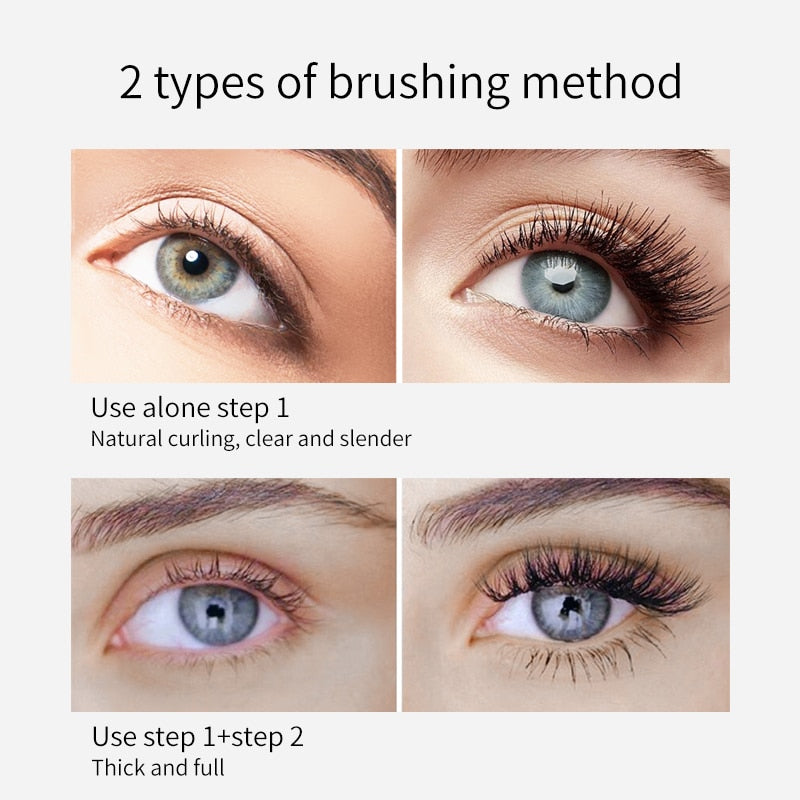 Women Silk Fiber Mascara 4D Extra Volume Waterproof Long lasting