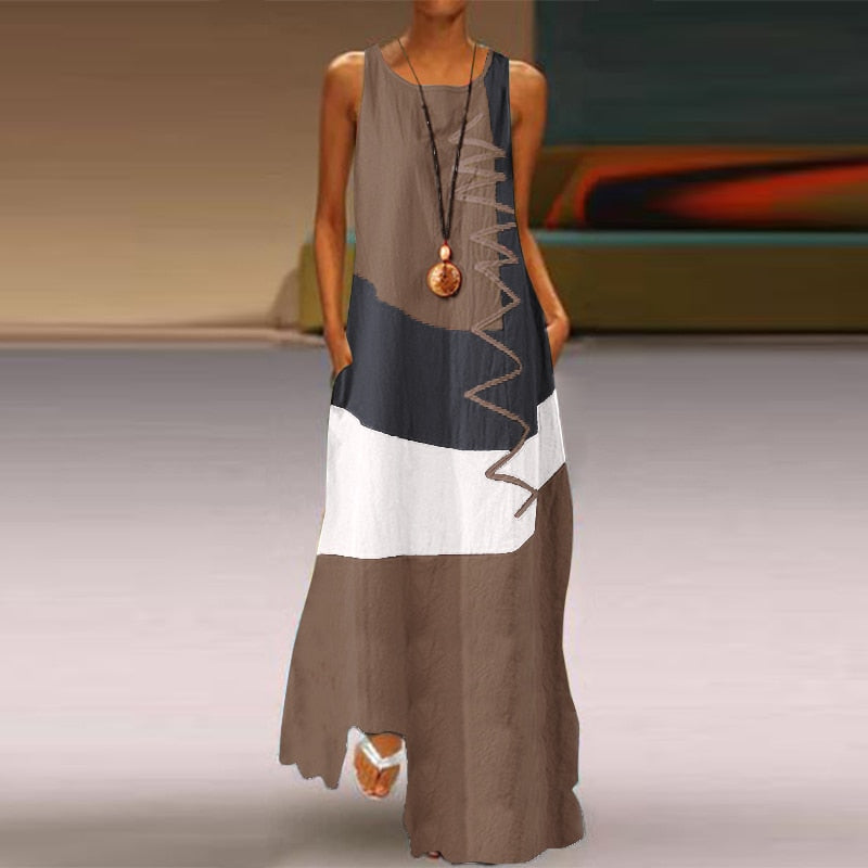 Women Patchwork Sundress