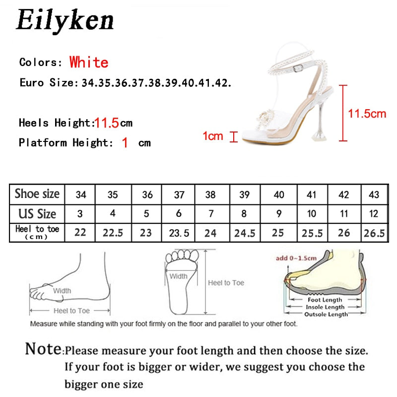 Women Pearls High Heels Sandals