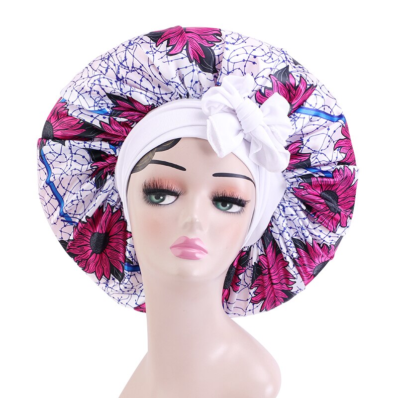 Women Night Sleep Satin Bonnet