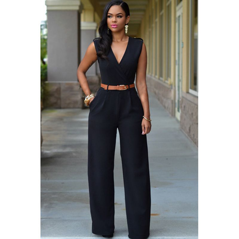 Women loose wide leg jumpsuit