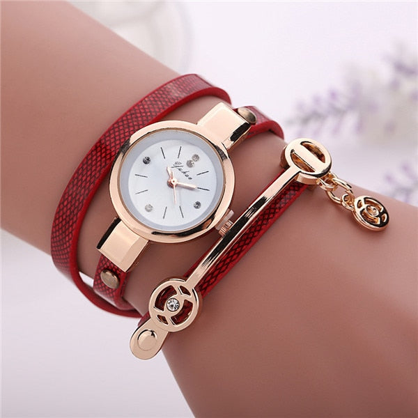 Women Wrap Around Leather Watch