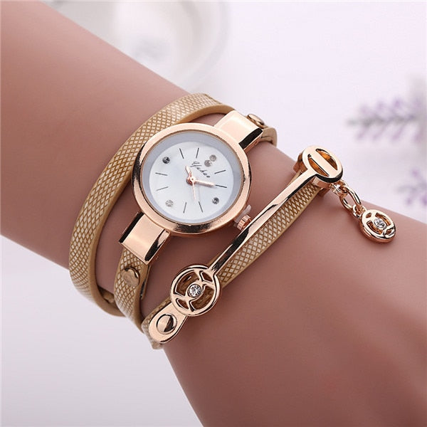 Women Wrap Around Leather Watch