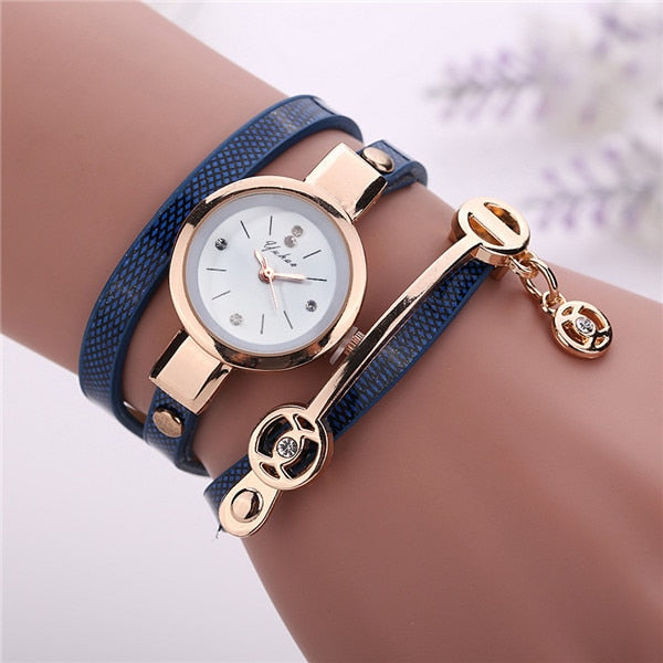 Women Wrap Around Leather Watch