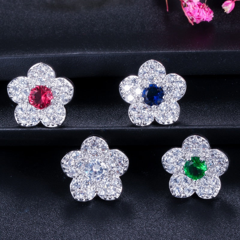 Women's Zirconia Stones Flower Sets