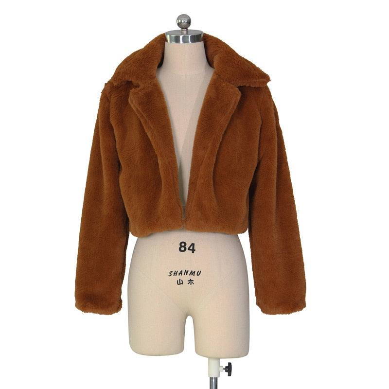 Casual Women Faux Fur Coats