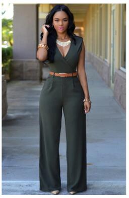 Women loose wide leg jumpsuit