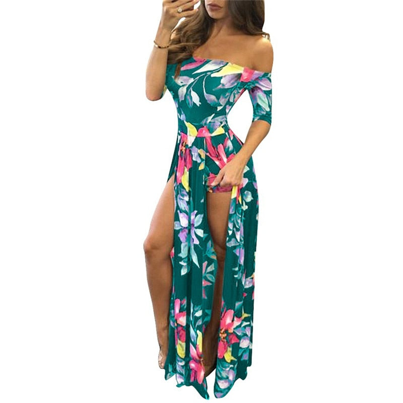 Women Elegant Floral Print Dress