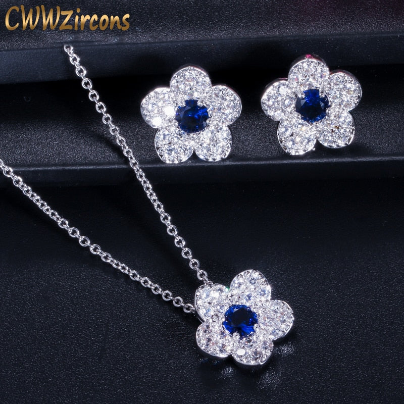 Women's Zirconia Stones Flower Sets