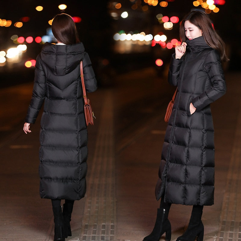 Women Warm Hooded Coat