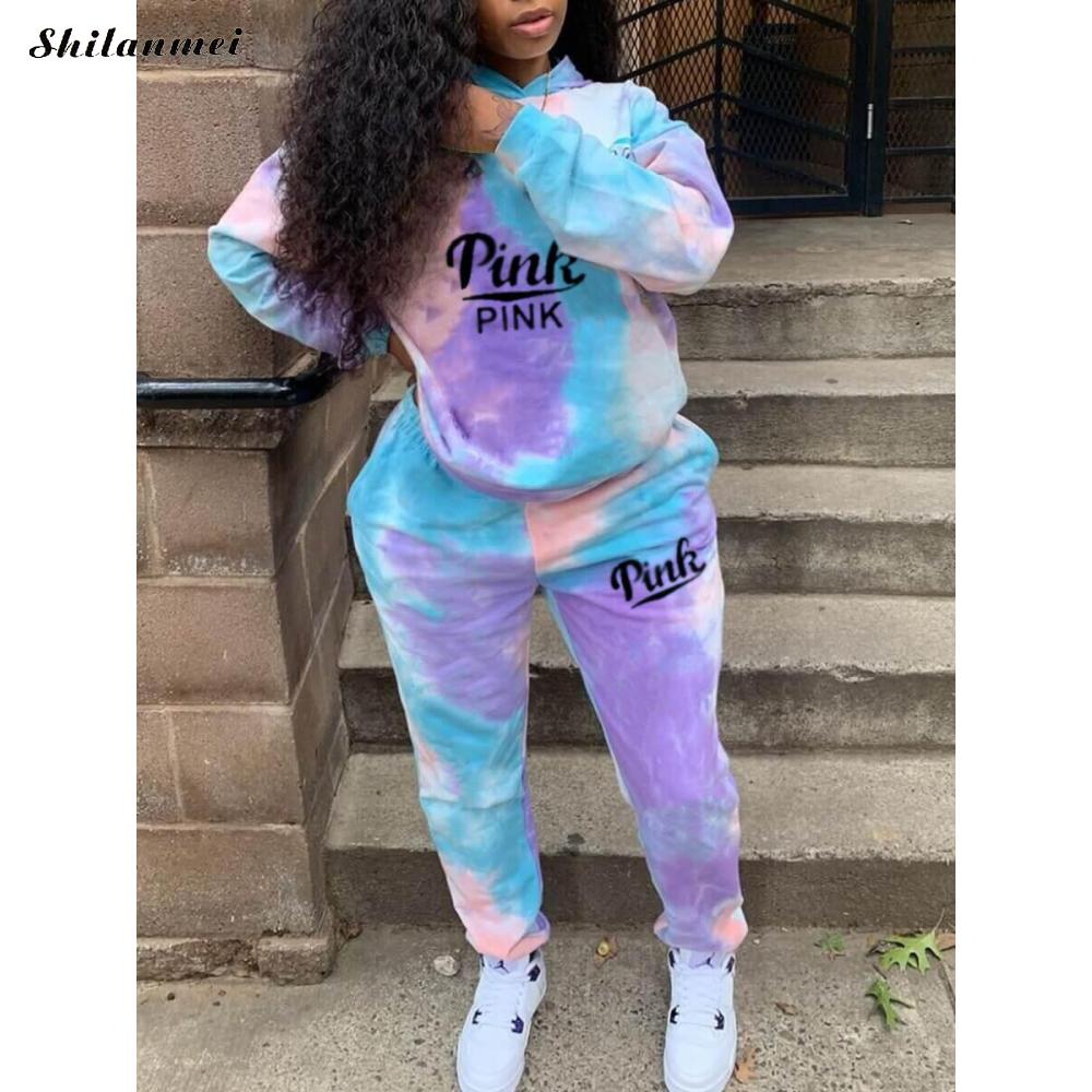 Women Pink Tracksuits Suits Sets