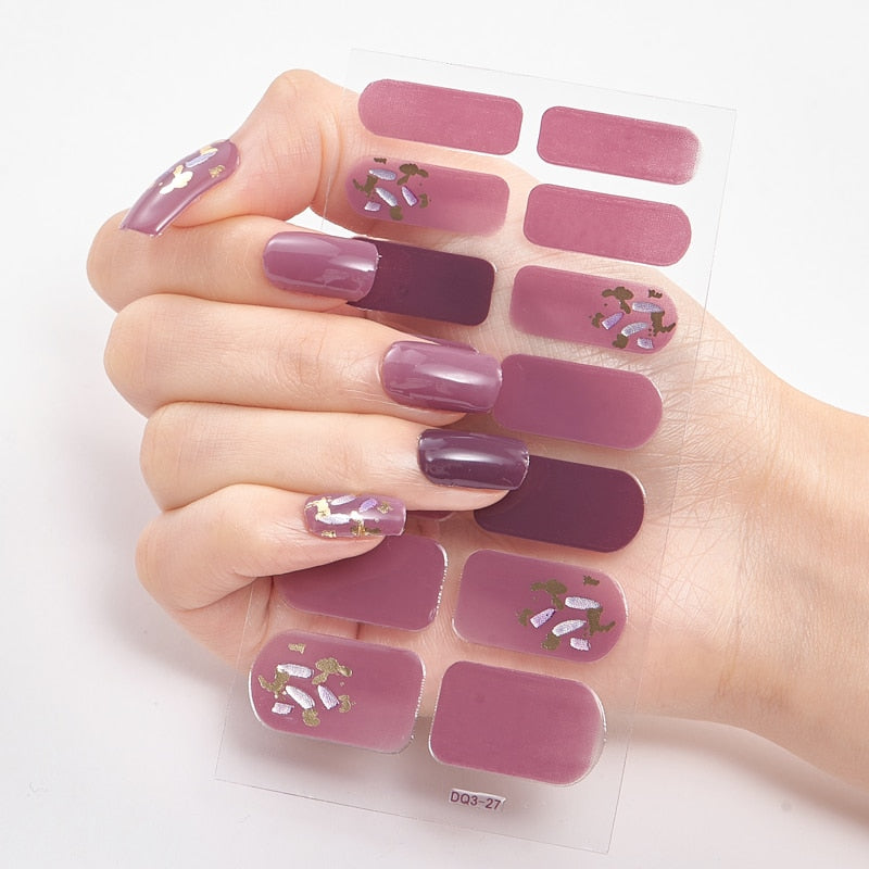 Women Three Sorts 0f Nail Stickers Self Adhesive Nail Sticker And Design