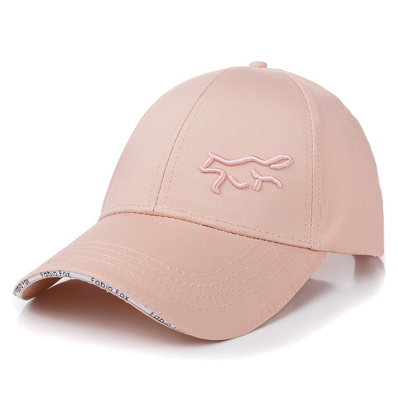 New Women Cotton Cap Fashion Fabio Fox Embroidered Baseball Cap