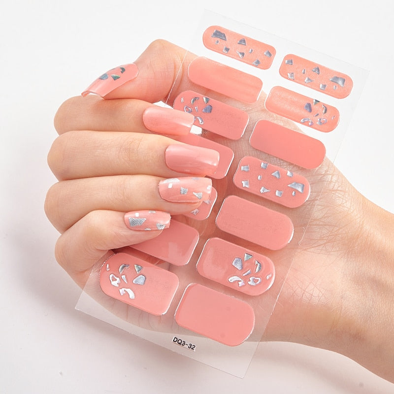 Women Three Sorts 0f Nail Stickers Self Adhesive Nail Sticker And Design