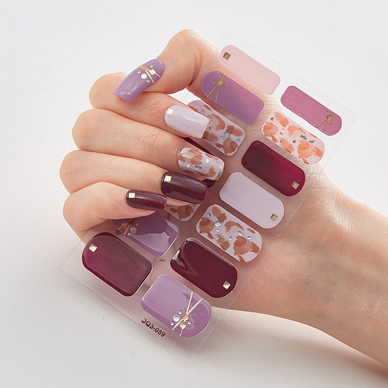 Women Three Sorts 0f Nail Stickers Self Adhesive Nail Sticker And Design