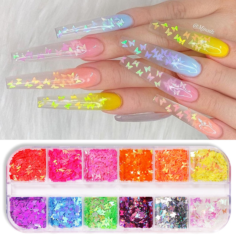 Nail Sequins Mixed Colors 3D Nail Glitter