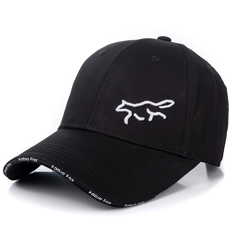 New Women Cotton Cap Fashion Fabio Fox Embroidered Baseball Cap