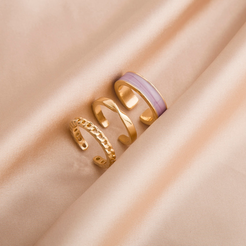 Woman Three Piece Opening Rings