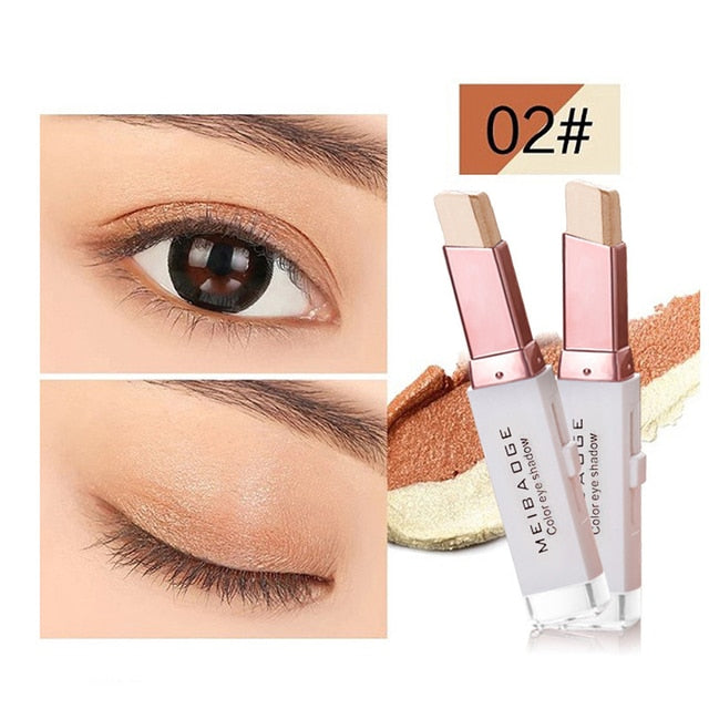 Double Color Glitter Eye Shadow Stick