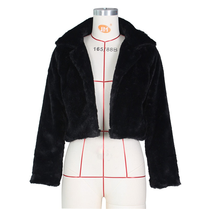 Casual Women Faux Fur Coats