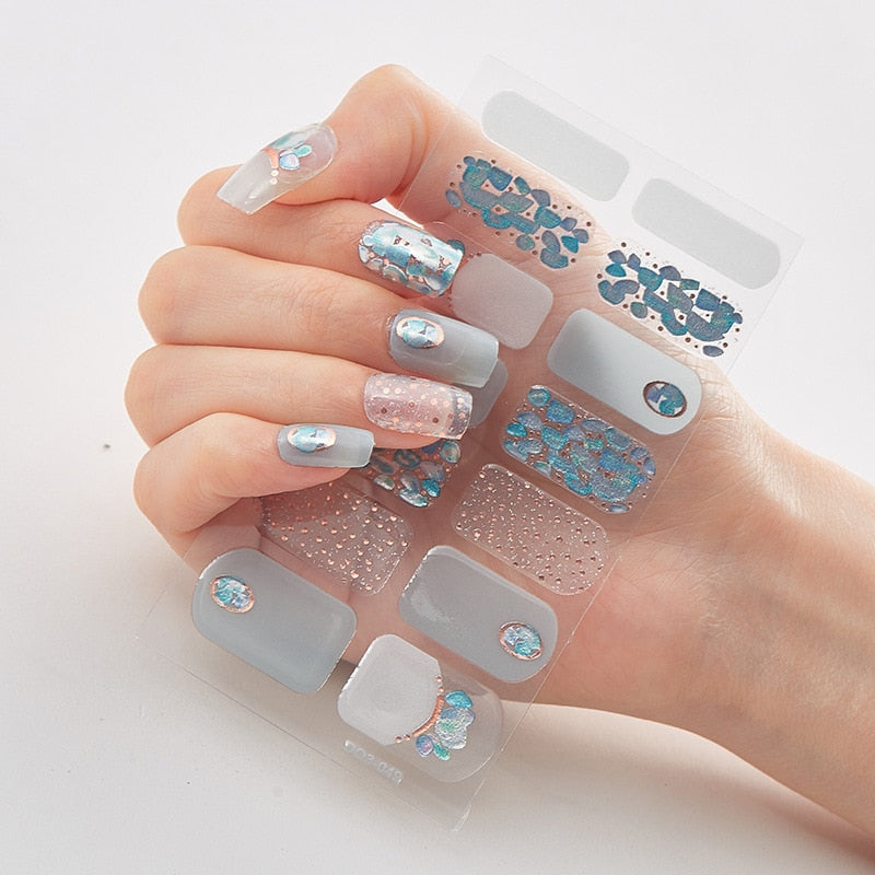 Women Three Sorts 0f Nail Stickers Self Adhesive Nail Sticker And Design