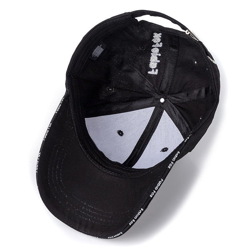 New Women Cotton Cap Fashion Fabio Fox Embroidered Baseball Cap