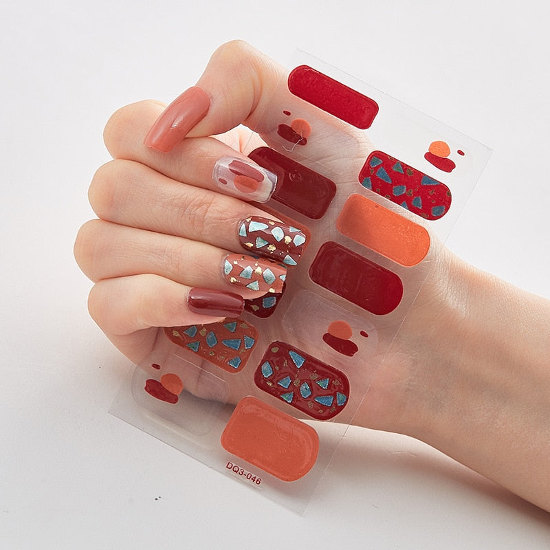 Women Three Sorts 0f Nail Stickers Self Adhesive Nail Sticker And Design