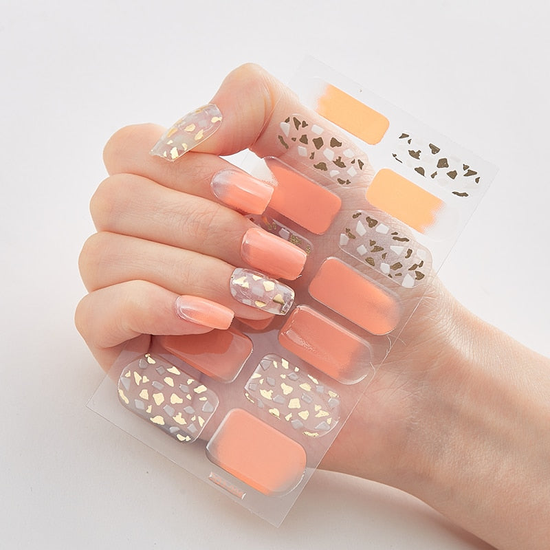 Women Three Sorts 0f Nail Stickers Self Adhesive Nail Sticker And Design