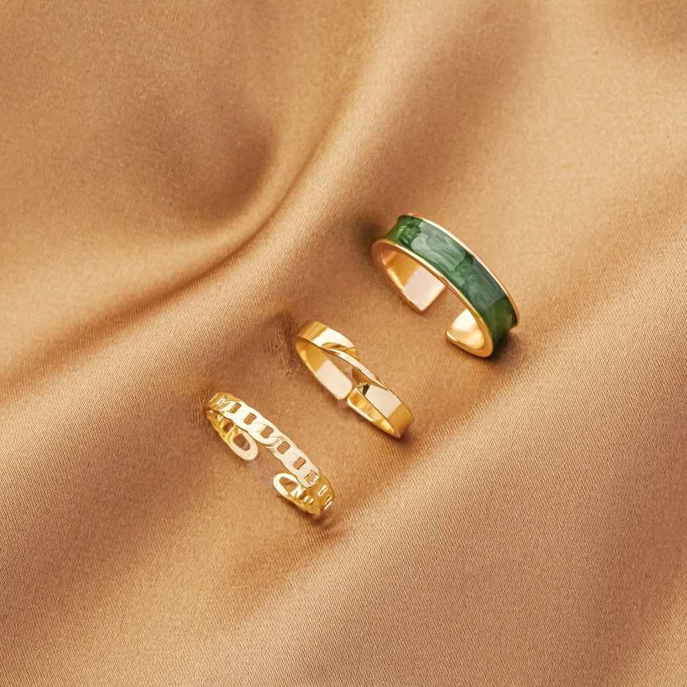 Woman Three Piece Opening Rings